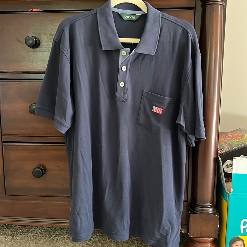 Orvis American flag polo
